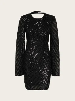 Glira Short Dress - Black Sequins