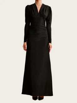 Glitter Jersey Gown - Black