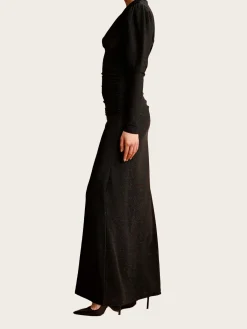 Glitter Jersey Gown - Black