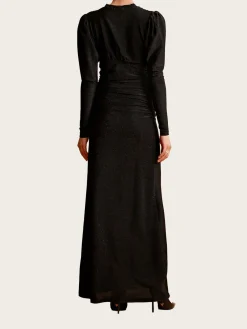 Glitter Jersey Gown - Black