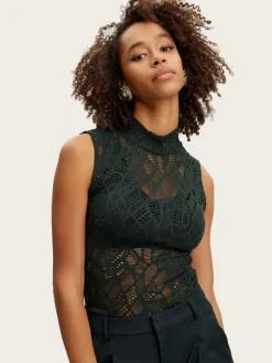 Hilma Lace Tank Top - Jet Set