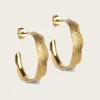 Hoops Ane Large - Gold