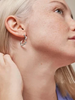 Hoops Curly - Silver