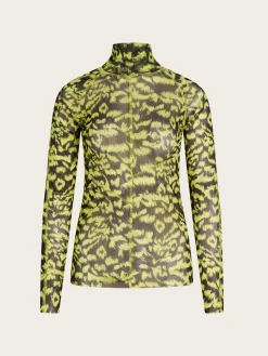 Jersey Mesh Kissingen Top - Animal aop Evening Primrose