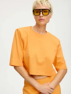 Jory Cropped Tee - Kumquat