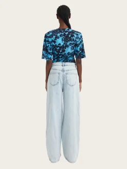 Kaily hw Wide Jeans - Light Blue Washed