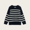Kayne Stripe Sweater - Dk Navy/Offwhite