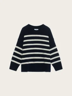 Kayne Stripe Sweater - Dk Navy/Offwhite