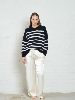 Kayne Stripe Sweater - Dk Navy/Offwhite