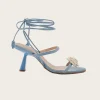 Kendra Bloom Denim Sandals - Denim Blue