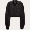 Knit Cropped Cardigan - Black