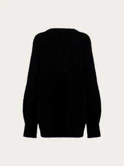 Knitted Logo Sweater - Black
