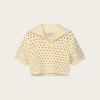 Knitted Short Sleeve Polo - Eggshell