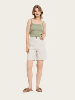 LauraFV Midi Shorts 769 - Sand Linen