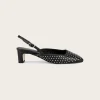 Lindy Studs Black Leather Pumps