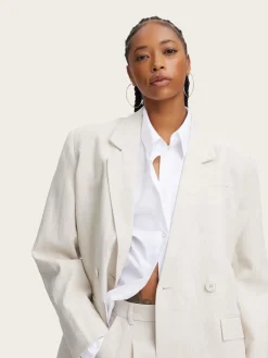 Liza Linen Blazer - Tammy Light Sand