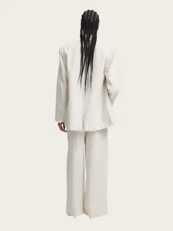 Liza Linen hw Pants - Tammy Light Sand