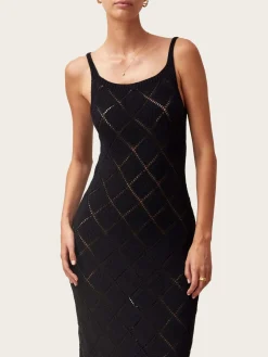 Loud Black Tricot Maxi Dress