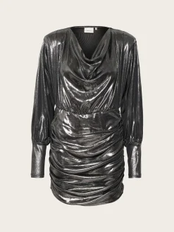 Maddix Ls Short Dress - Silver