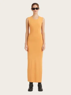 Mariel Long Dress - Apricot Tan
