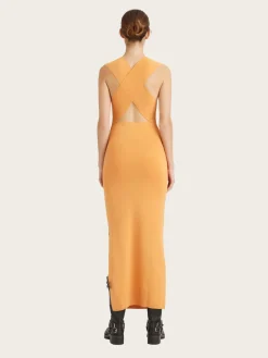Mariel Long Dress - Apricot Tan