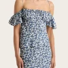 Menton Top - Leilani Print/Mid Blue