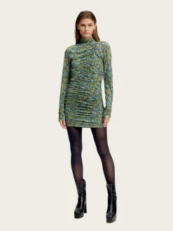 Milia Dress - Green/Blue Brush