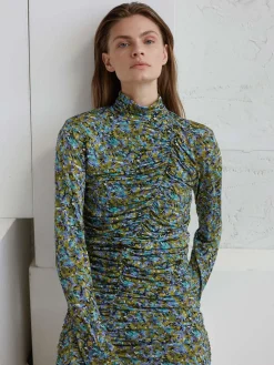 Milia Dress - Green/Blue Brush