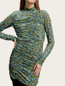 Milia Dress - Green/Blue Brush