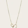 Necklace Organic Double Circle - Gold