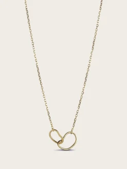 Necklace Organic Double Circle - Gold