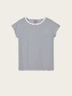 Organic Jersey Teasy Tee - Parisian Night/Brilliant White