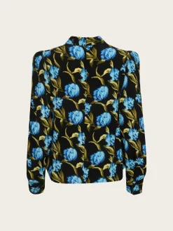 Pia P Blouse - Flower Army Blue