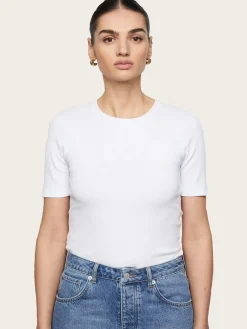 Pippa Rib Tee - White