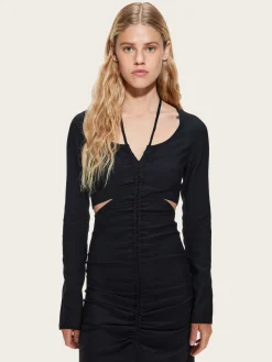 Resort-style Fluid Dress - Noir