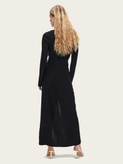 Resort-style Fluid Dress - Noir