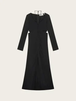 Resort-style Fluid Dress - Noir