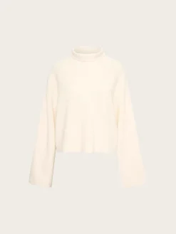 Risane High Neck Wool Pulllover - Egret