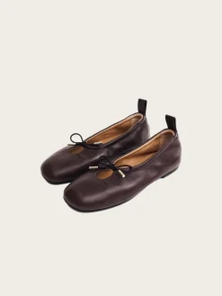Rosalind Brown Leather Ballet Flats