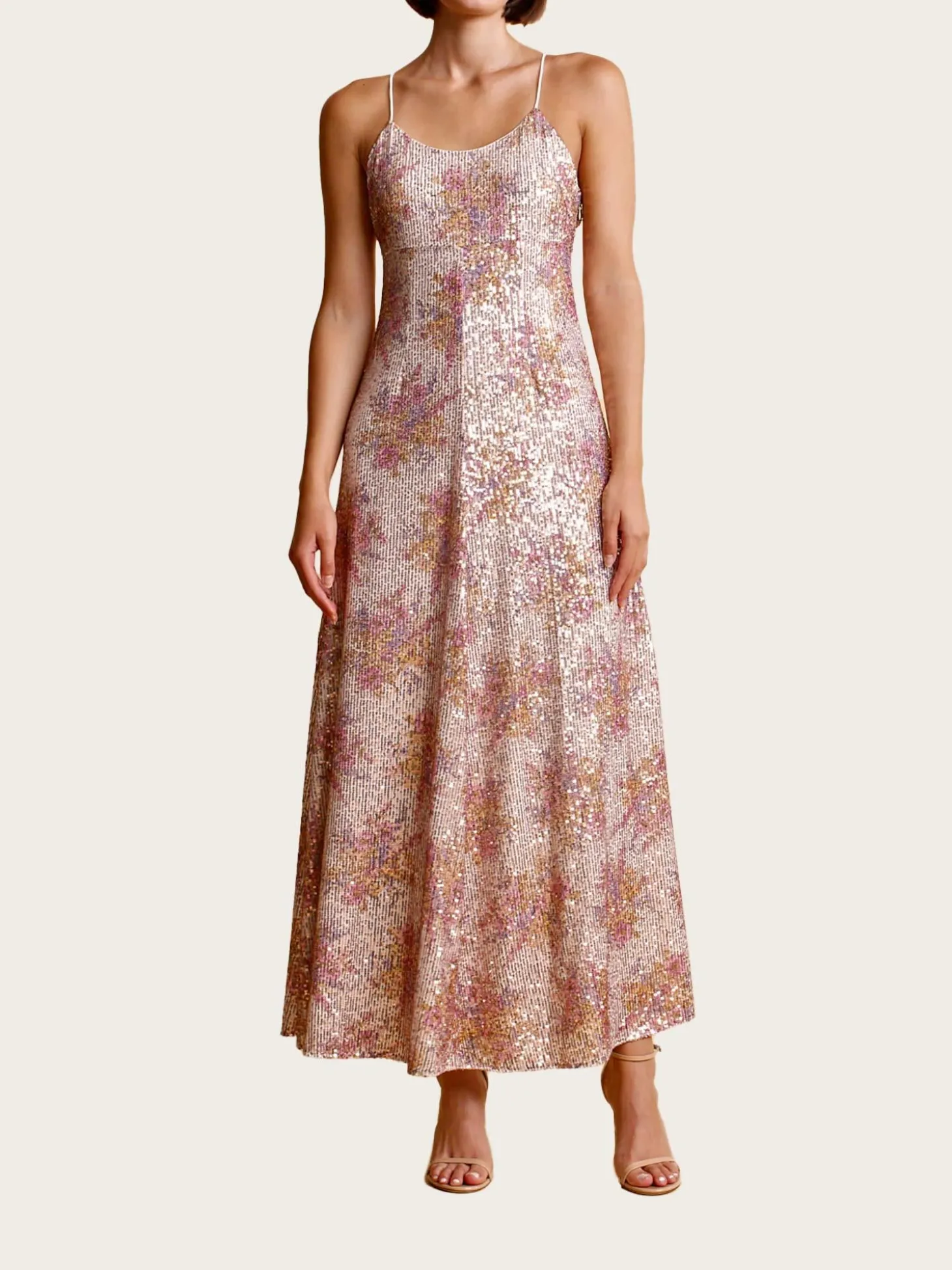 Sequins Strap Dress - Bright Bouquet