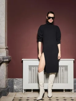 Serge Long Dress - Black