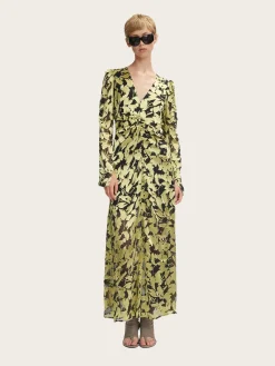 Sikura Silk Maxi Dress - Luminary Green