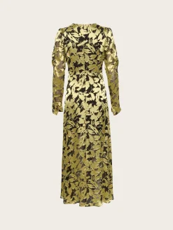 Sikura Silk Maxi Dress - Luminary Green