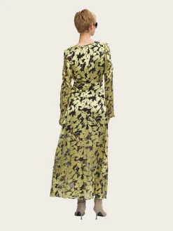 Sikura Silk Maxi Dress - Luminary Green