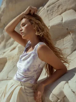 Sirina Top - Lilac Jasmine Print