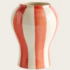 Sobremesa Stripe Vase Small - Red