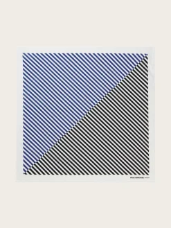 Soft Cotton Self Scarf - Bluing/Jet Black