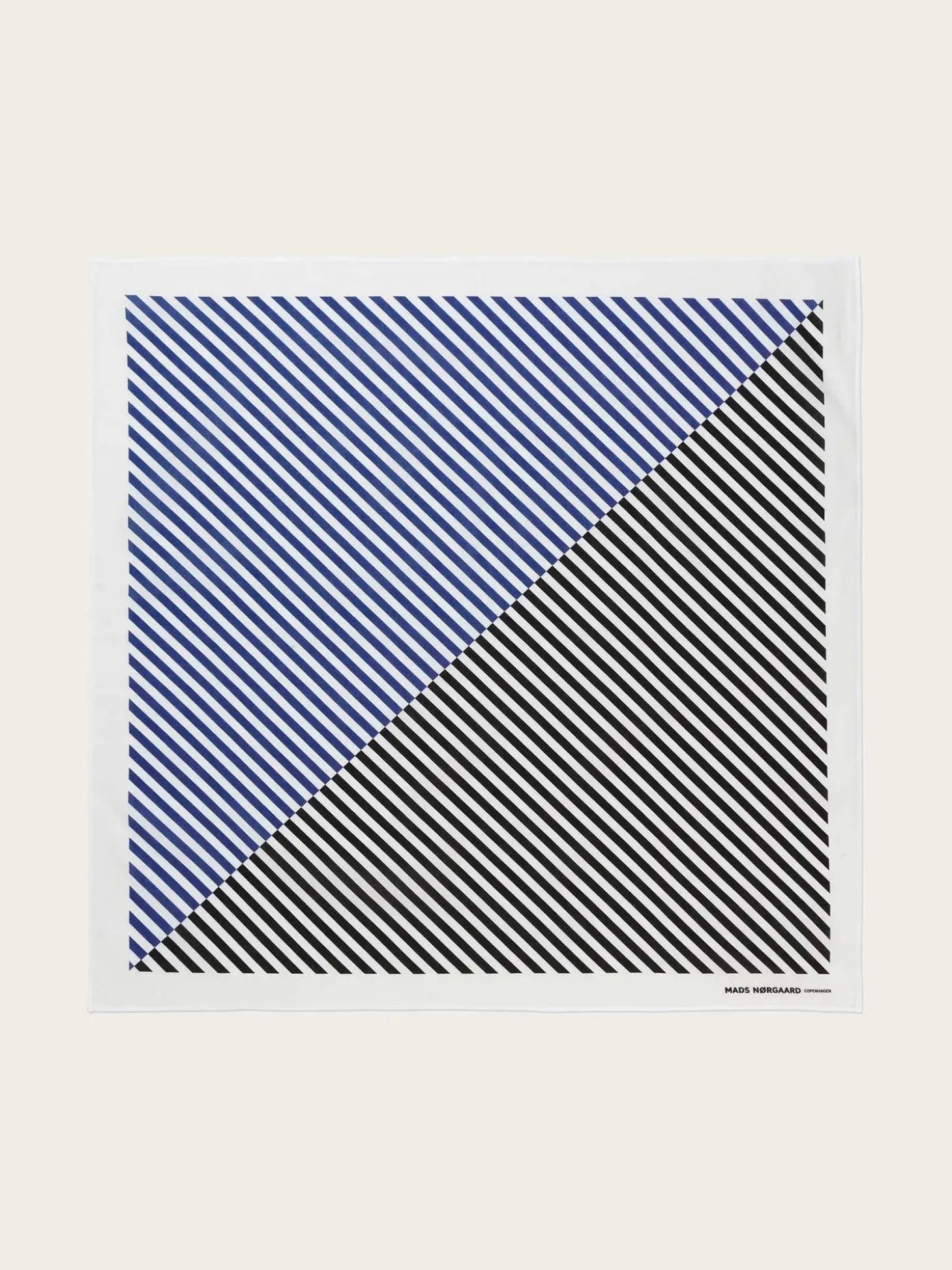 Soft Cotton Self Scarf - Bluing/Jet Black