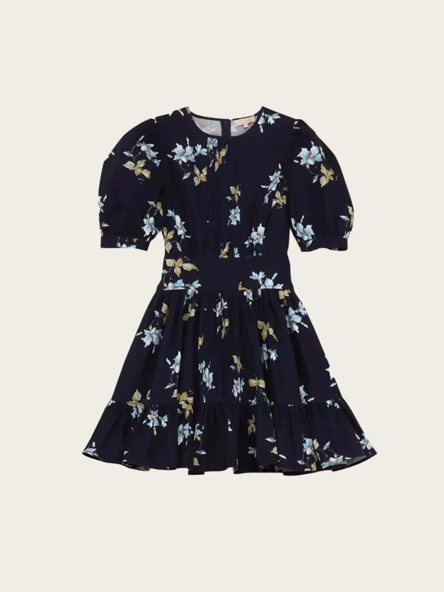 Structured Mini Dress - Blue Bouquet