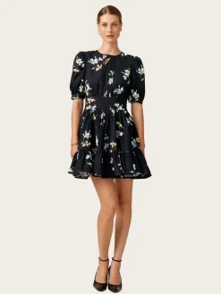 Structured Mini Dress - Blue Bouquet